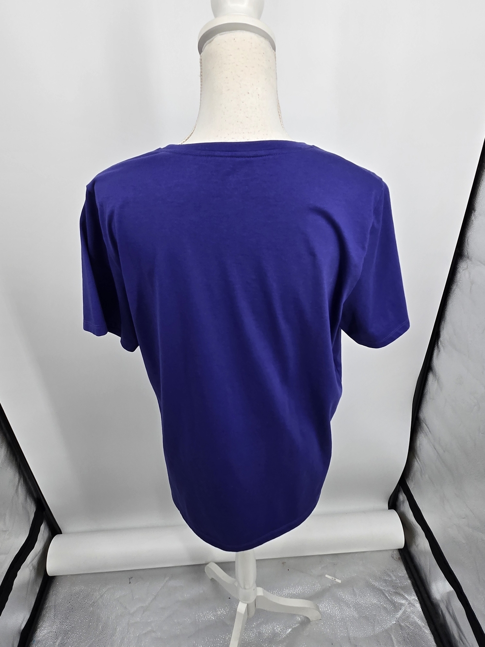 Lands' End Purple Short Sleeve Crew Tee Purple Medium Tall (8715) - Picture 2 of 4